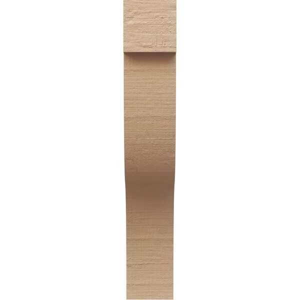 3in. W X 6in. D X 18in. H Series 2 Thin Garner Rough Cedar Woodgrain TimberThane Corbel, Primed Tan